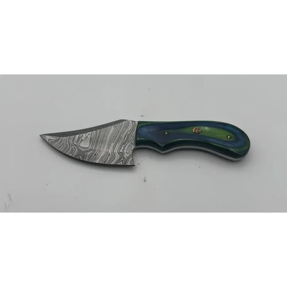 Handmade Damascus Steel Fixed Blade Knife w/ Leather Sheath – Pakistan Made NEW